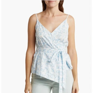 FRNCH Blossom Floral Cotton Authentic Wrap Top